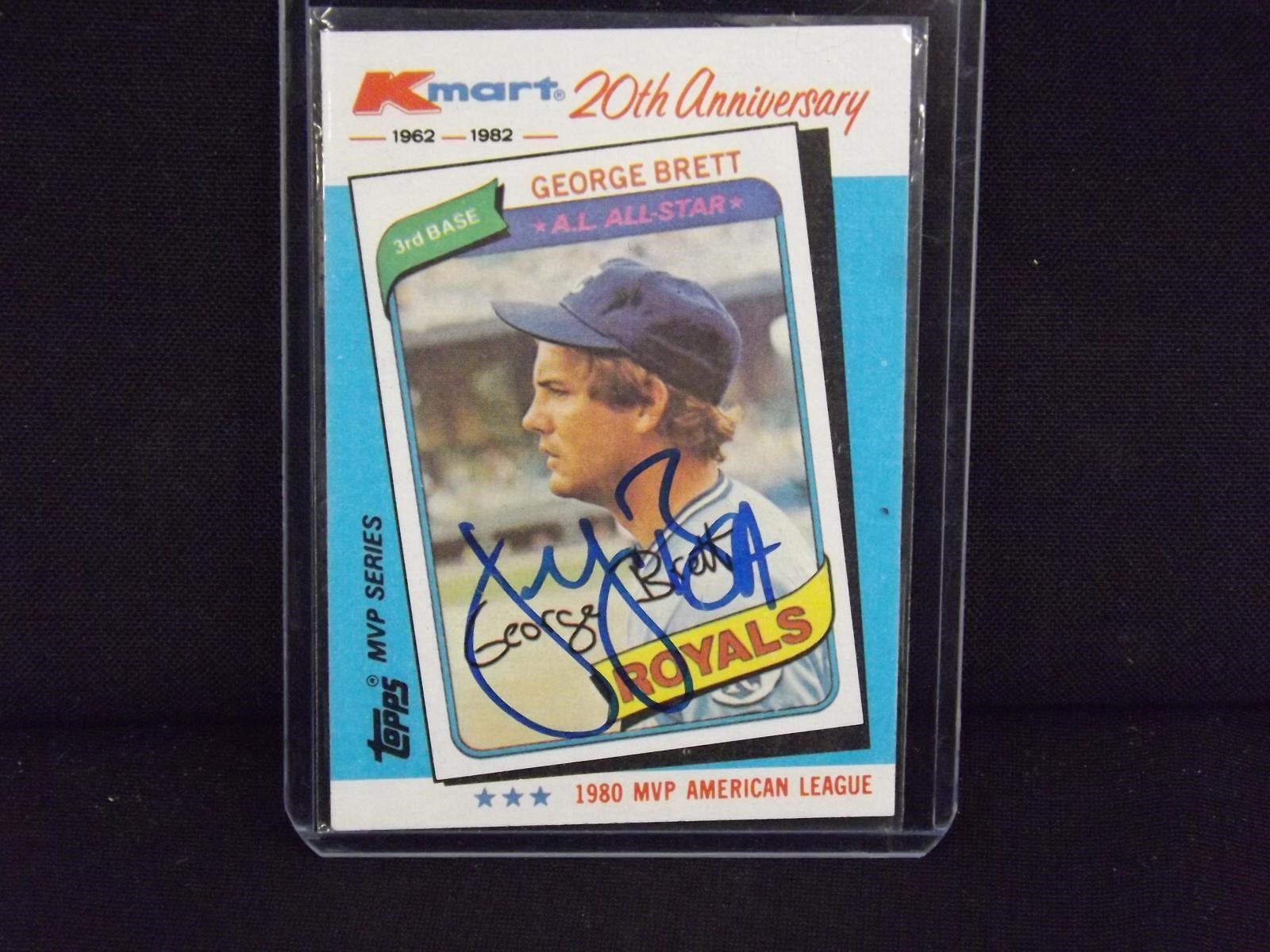 1982 TOPPS KMART GEORGE BRETT AUTOGRAPH COA