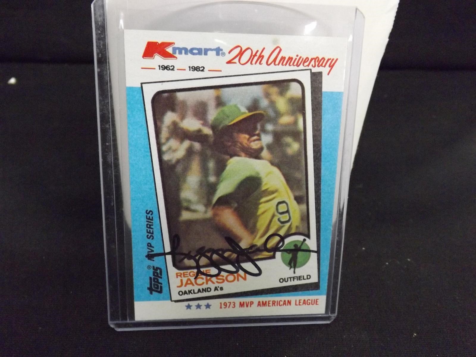 1982 TOPPS KMART REGGIE JACKSON AUTOGRAPH