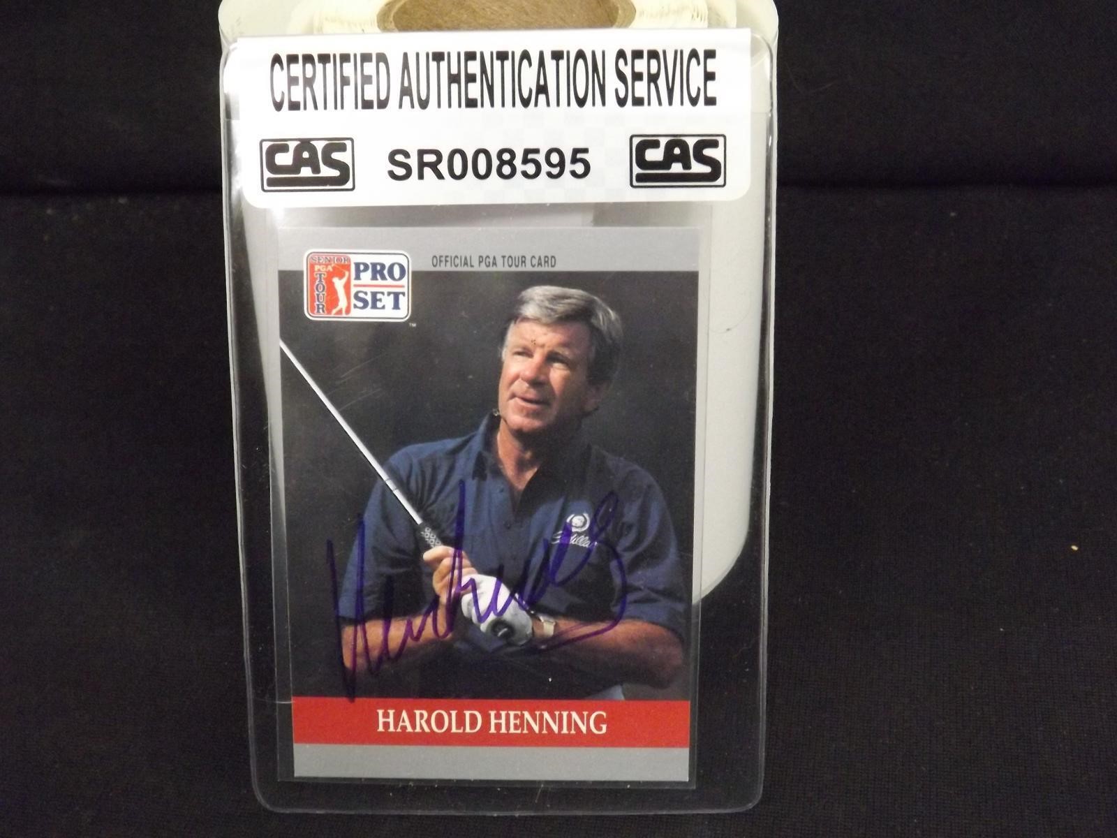 1990 PRO SET PGA HAROLD HENNING AUTOGRAPH