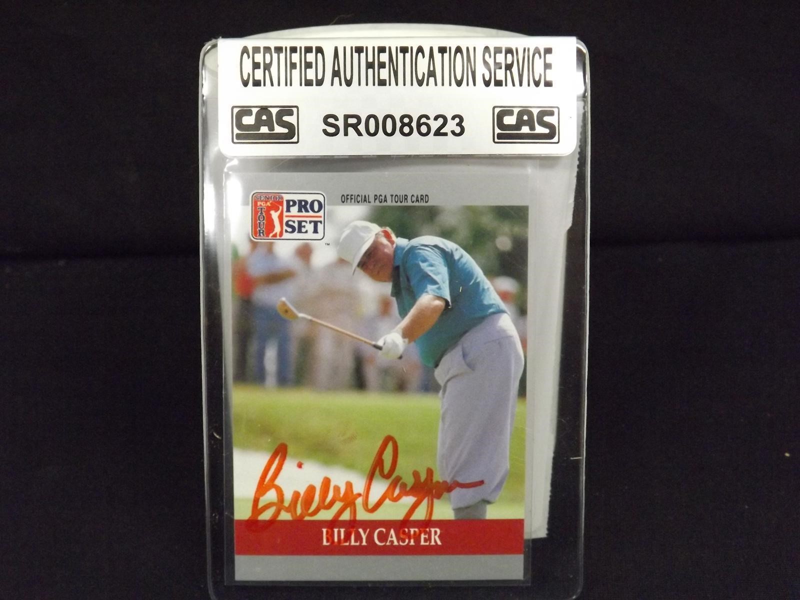 1990 PRO SET BILLY CASPER AUTOGRAPH CARD CAS