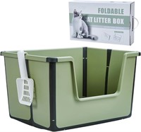 Vealind Foldable Cat Litter Box w/ High Sides