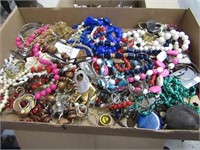 Flat of Jewelry. Necklaces, earrings, etc.