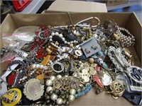 Flat of Jewelry. Necklaces, earrings, etc.