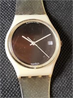 VTG White & Clear Swatch Watch