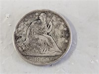 1859 O Seated Liberty Silver Half Dollar