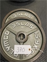 (2) 35 lbs Metal Weight Plates