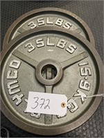 (2) 35 lbs Metal Weight Plates