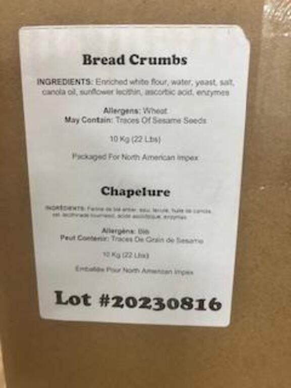 Bread Crumbs 10kg BB Coded