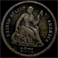 1871-S Seated Liberty Half Dime LIGHTLY CIRC