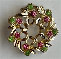 Green and Pink Jewel Broach