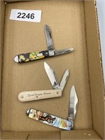 (3) Pocket Knives: Lash LaRue, Grand Canyon,