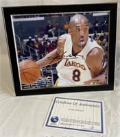 Framed & Signed Kobe Bryant Picture w/ COA