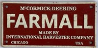 Cast Iron Farmall Sign