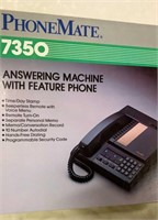PHONEMATE 7350 ANSWERING MACHINE WITH FEATURE