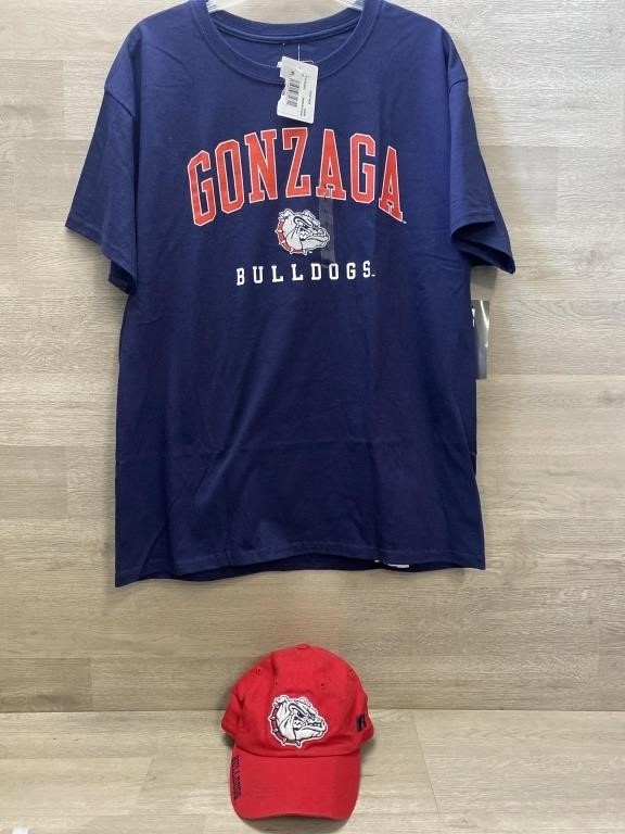 Gonzaga Hat & NWT T Shirt Men’s Size Large