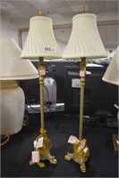Pair Candlestick Accent Lamps
