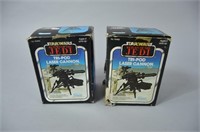 2pc Vtg Star Wars Tri-Pod Laser Canons w/ Box