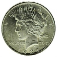 1923 Choice BU Peace Silver Dollar