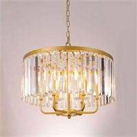 $200 - 20" Wellmet Gold Crystal Chandelier,