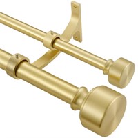 Brass Double Curtain Rods, Heavy Duty Double Rod C