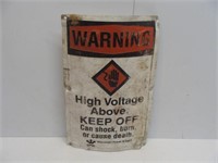 High Voltage Warning Sign - Metal