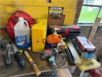 Assorted Shop Items: Jumper Cables, Hand Tools &