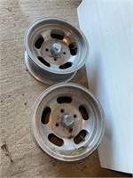 2 aluminum 4 bolt  14” rims.