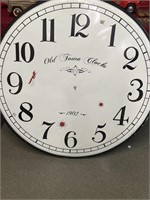 Old town clock metal 37" x 32" battery operated