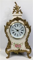 Italian Porcelain Quartz Mantle Clock