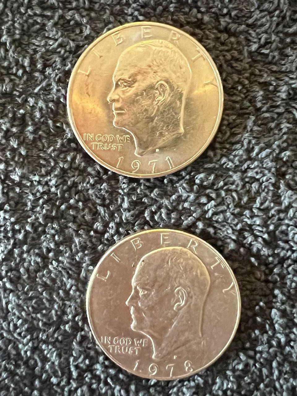 EISENHOWER DOLLAR SET (1971 D, 1978 D)