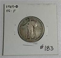1919-D  Standing Liberty Quarter   VG-F