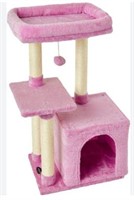 Fish&nap Us11p Pink Cute Cat Tree For Indoor Cat