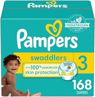 PAMPERS Swaddlers 168 Diapers - SIZE 3