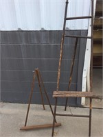 Wood easels, some damage