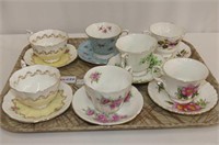 7 Royal Albert Tea Cups and Saucers