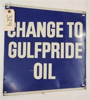 "Gulfpride Oil" Single-Sided Tin Sign