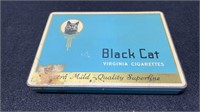 Vintage Black Cat Flat Fifty Cigarettes Tin
