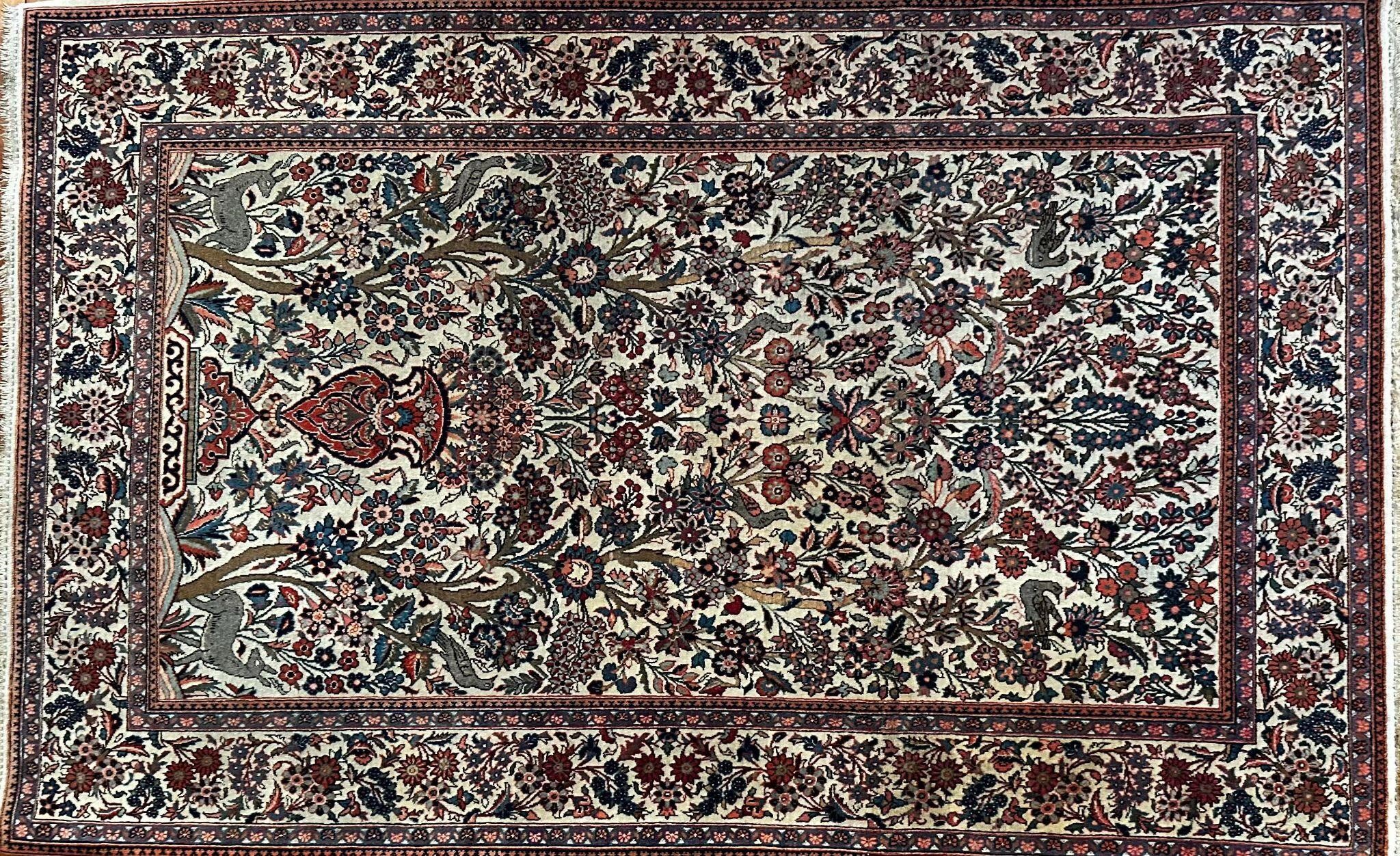 Oriental Carpet - Floral and Animal Pattern