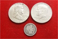 Lot of 3 90% Silver Coins