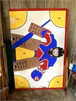 4' x 6' Hockey Player painted on Plywood