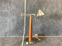 Adjustable Metal and Wood Lamp