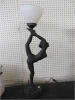 ART DECO NUDE LAMP 32"T