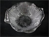 Seashell Glass Serving Bowl 4" x 12"