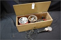 Crate of Lead Sinkers & Lead Weights & Melt Pot