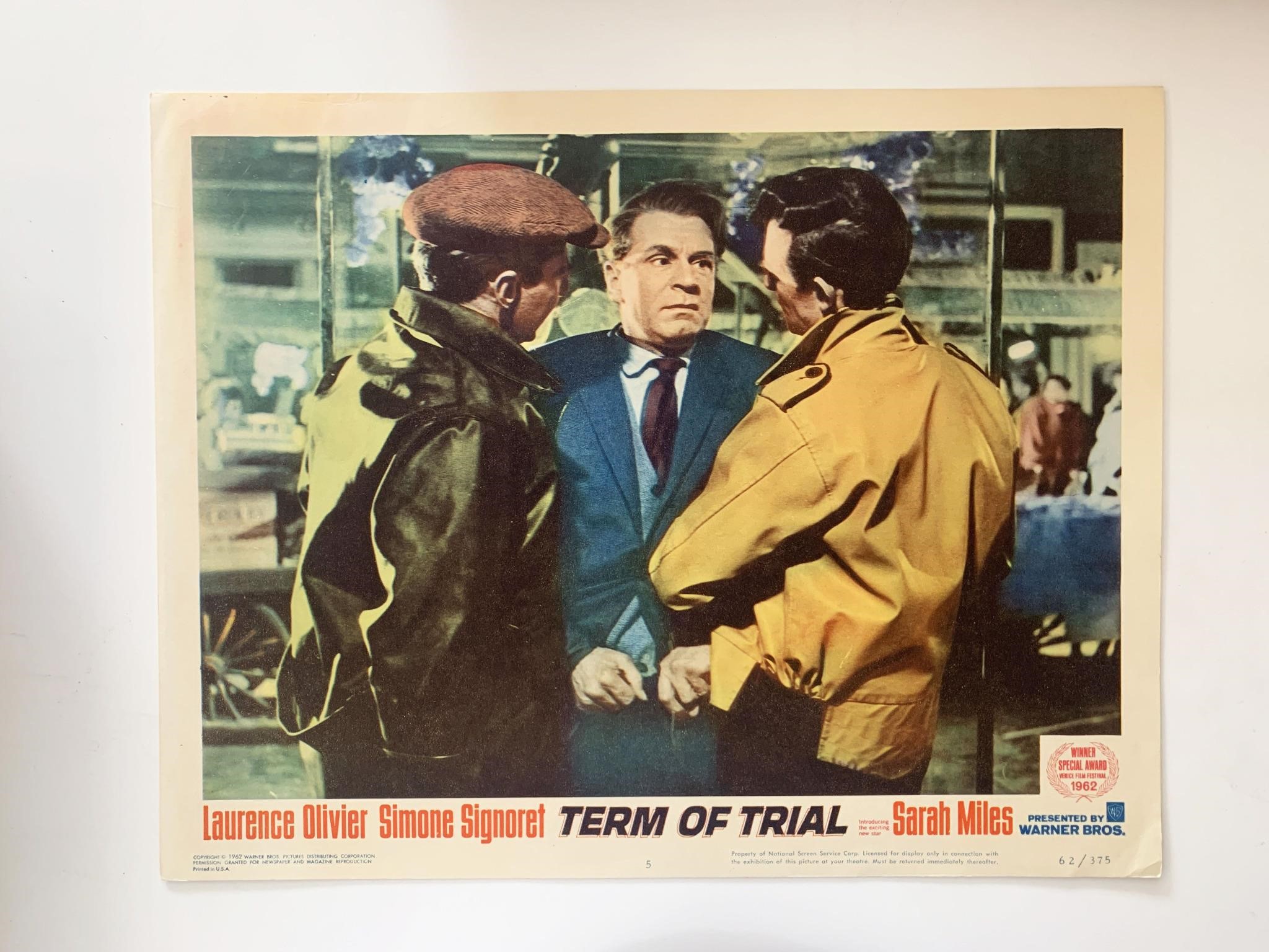 Term of Trial 1962 vintage lobby card