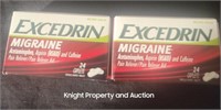 2 Excedrin Migraine  24 Caplets per box