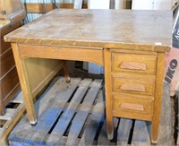 Wooden Desk, 42" x 32" x 30"
