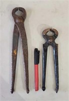 2 Pairs of Vintage/Antique End Nippers