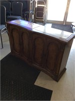 Vintage breakfront with marble top