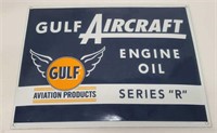 Gulf Aircraft Engine Oil Porcelain Sign